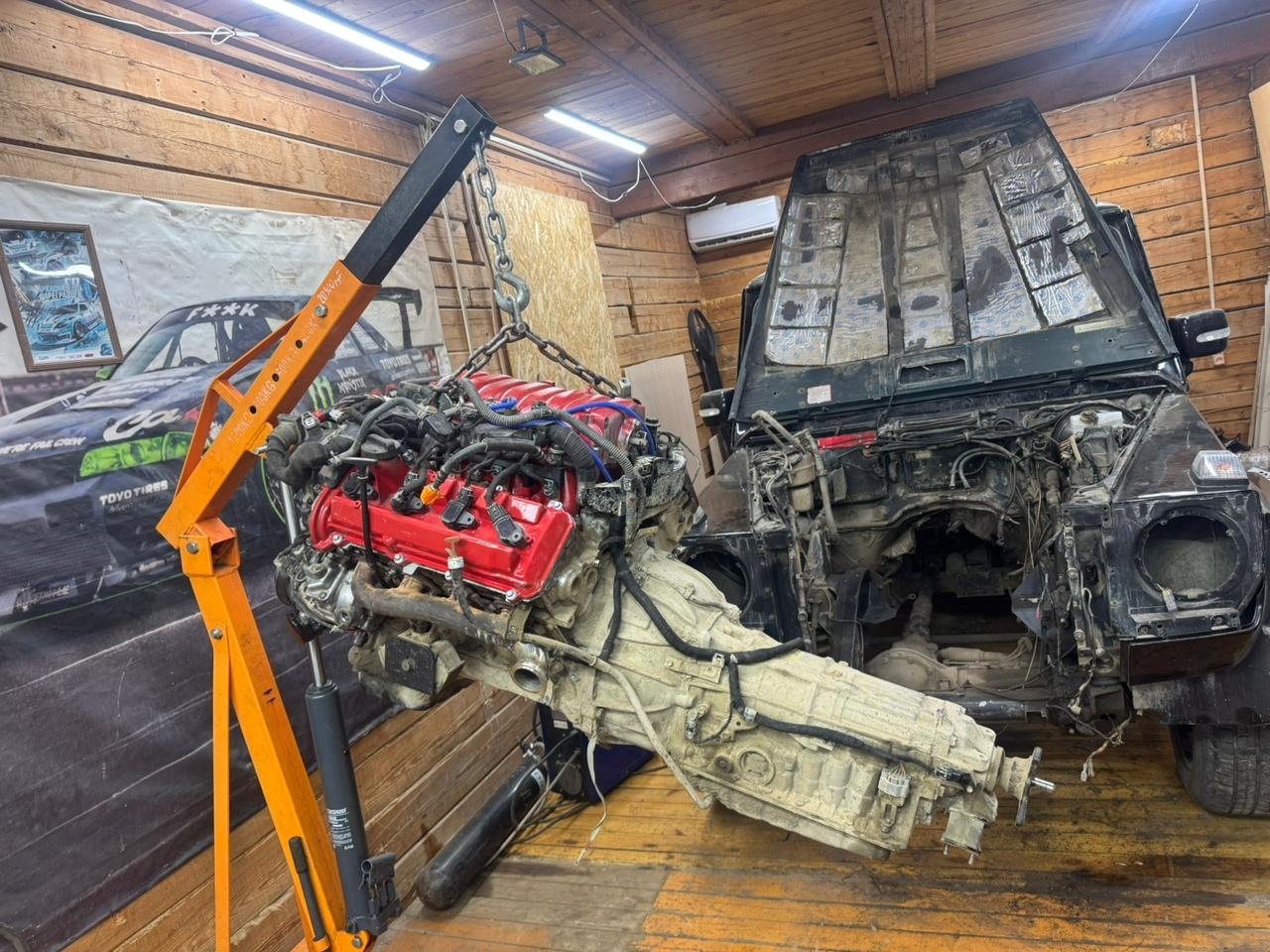 1uz fe vvti uzs 171 Crown Majesta swap Mercedes. Первый запуск владельцем двигат